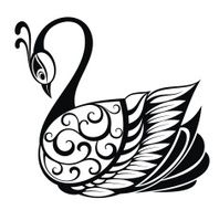 Swan bird silhouette