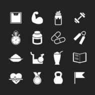 Set icons of fitness