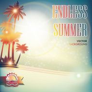 Summer blurred background with palm trees N13