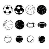 Collection Of Sports Balls Vector Illustration