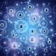 Social media network vector background