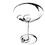 Stylized Wineglass For Fault N9