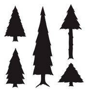 Cartoon Tree Silhouettes N2