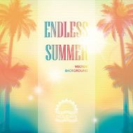 Summer blurred background with palm trees N17