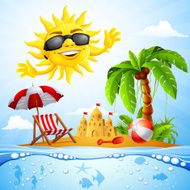 Tropical Island Scene