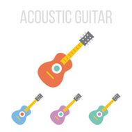Vector acoustic guitar icons