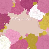 Pink Roses (Wedding Invitation) N2
