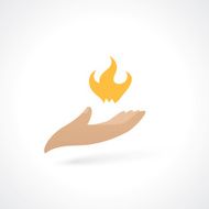 fire in hand