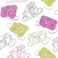 photo cameras seamless pattern N3