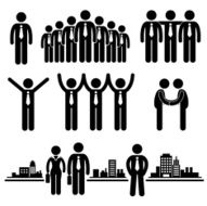 Business Businessman Group Worker Pictogram