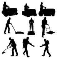 Lawn Service Silhouette Collection