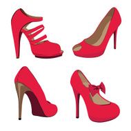 Beautiful vector red shoes N2