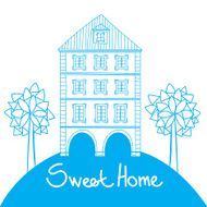 Doodle style house N2