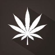 Cannabis leaf icon silhouette symbol Vector N5