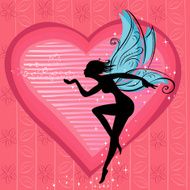 fairy blowing kisses made of hearts