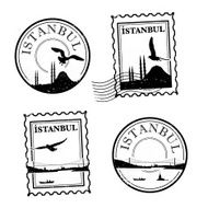 Vintage Istanbul stamps