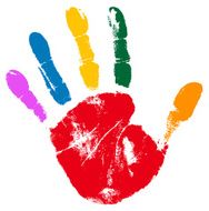 multi color handprint N2