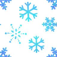 Winter ornate snowflakes decorative seamless pattern N2