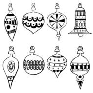 Retro Christmas baubles