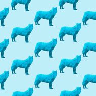 Triangular Wolf Seamless Pattern