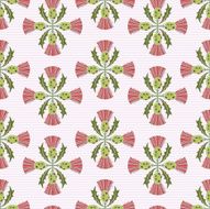 Stencil Style Scottish Thistle Seamless Pattern N13