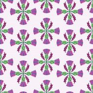 Stencil Style Scottish Thistle Seamless Pattern N14