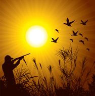 Duck Hunting Burst Background - Hunter