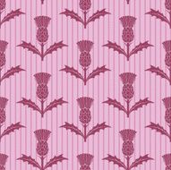 Stencil Style Scottish Thistle Seamless Pattern N15