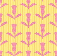 Stencil Style Scottish Thistle Seamless Pattern N16