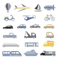 Simple Silhouette Modes Of Transportation Icon Set N2