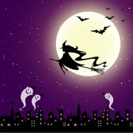 Halloween night in the town