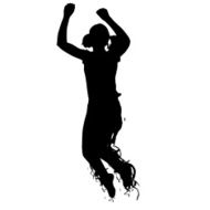 Vector silhouette of woman N427