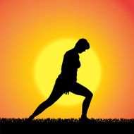 Vector silhouette of woman N428