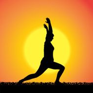 Vector silhouette of woman N429