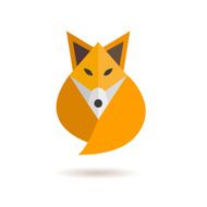 Fox abstract isolated on a white background vector illustration