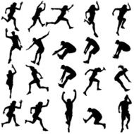 Vector silhouette of a woman N1819