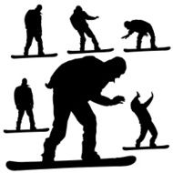 Vector silhouette of a man N876