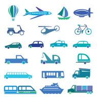 Simple Silhouette Modes Of Transportation Icon Set N3