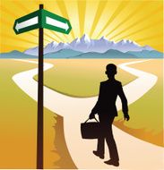 Person at the Crossroads