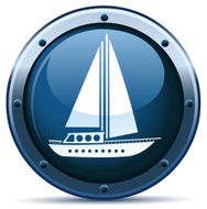 sailing boat label