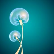 Blue Background with Dandelion