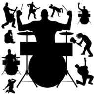 Vector silhouette of the band N5