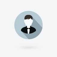 Vector user icon of man in business suit