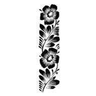 decorative silhouette of floral decoration