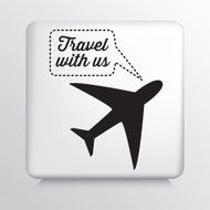 Square Icon With Travel Quote Speech Bubble