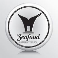 Round Icon With Catch Of the Day Seafood Restaurant