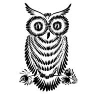 decorative silhouette of a owl