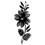 decorative floral silhouette N2
