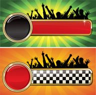 Racing Emblem with fans