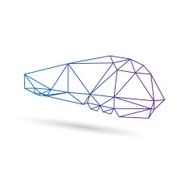 Train abstract isolated on a white backgrounds vector illustration